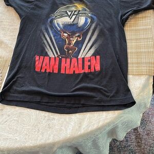 Black Graphic Tee Van Halen 1986 selling low due to flaw on front. Men’s Medium.